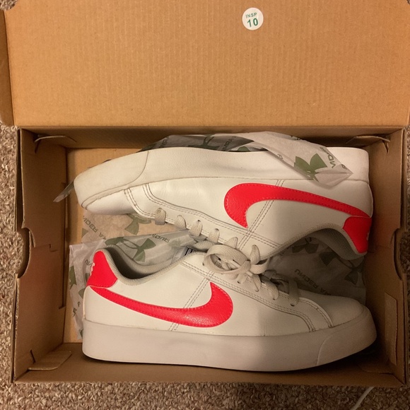 Nike Shoes - Nike Womans Sneakers - White with Pink Swoosh - Size 7